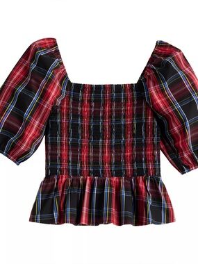 Women's DRAPER JAMES RSVP™ Elbow Sleeve Smocked Peplum Top